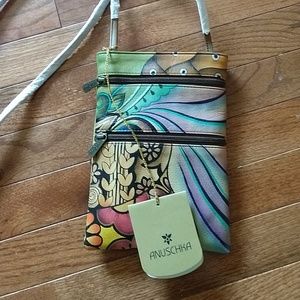 Anuschka travel purse, hand painted, NWT